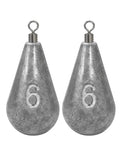 BLUEWING Casting Swivel Bell Sinkers Fishing Weights 1/2oz-8oz Drop Shot Dipsey Lead Saltwater - size: Size08: 6oz, 2 Pack