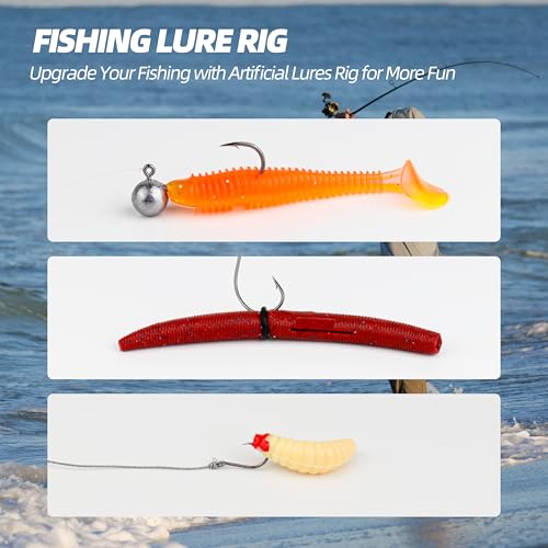 Fishing Tackle Box Set – Lure Kit for Freshwater & Saltwater, Crankbaits, Spinnerbaits, Soft Plastics, Jigs, Weights, Hooks – All-in-One Fishing Gear for Men - style: 298pcs
