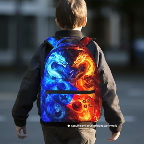 Video Game Backpack for Boys School Bookbags for Kids Preschool Kindergarten Bookbags Nursery Daycare Backpack for Kids Boys 8-12 - color: Game 02