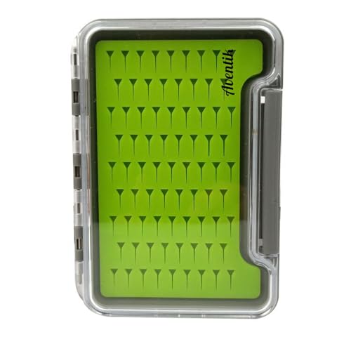 Aventik Fly Fishing Boxes Silicone Super Slim Fishing Storage Fishing Tackle Case Waterproof Best Pocket Sizes 7.36"X4.02"X0.63"/5.39"X3.74" X0.63''(1pcs-g048mb) - style: 1PC-G048MB:5.39"X3.74" X0.63"