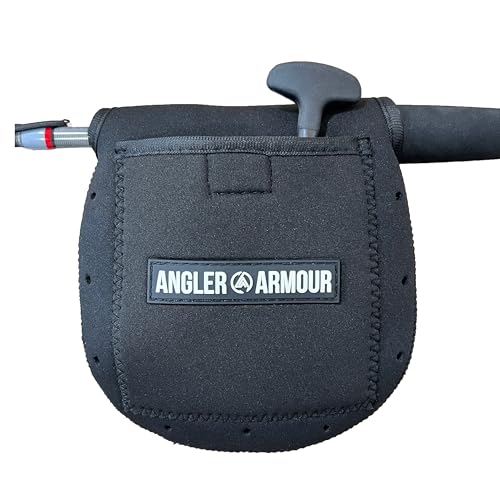 Angler Armour Spinning Reel Cover, Fishing Reel Cover, Neoprene Reel Cover, Spinning Reel Sleeve, Spinning Reel Protective Sleeve, Fits 1000, 2000, 3000, 3500 Spinning Reels (Black) - color: Black