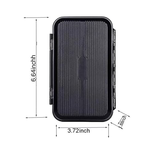 Aventik Waterproof Fly Box Two Sided Easy Grip Foam Light Weight Fishing Tackle Box Large Capacity(H19MB) - size: H19MB:6.64X3.72X1.88inch