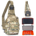 Waterproof Fishing Backpack with 2 Tackle Boxes, 2-Way Carry Design & Durable Material,Black, Khaki, Camo (Camouflage with Two Tackle Boxes) - color: Camouflage With Two Tackle Boxes