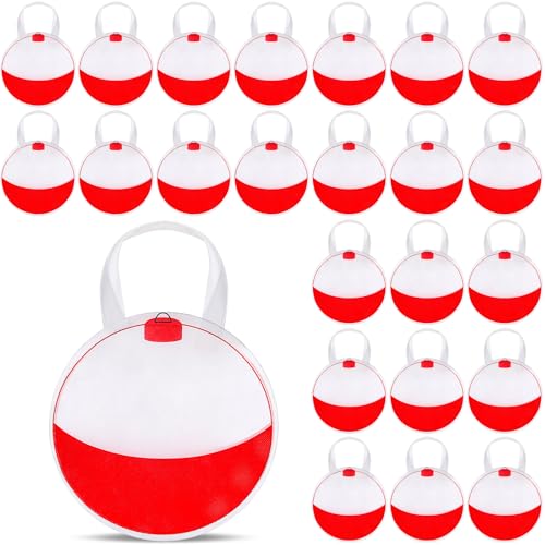 Shihanee 24 Pcs Fishing Bobbers Party Favor Bags Fishing Themed Goody Candy Bags Sport Game Treat Handbags Fisherman Non Woven Gift Handbags for Summer Theme Party Supplies - style: Fishing Bobbers