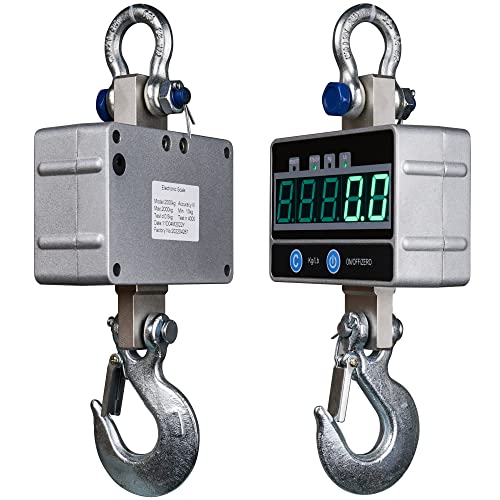 2000KG / 4400LBS 2Ton Digital Crane Scale with Remote, Industrial Heavy Duty Electronic Hanging Scale, LED Display