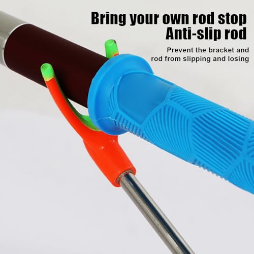 Fishing Rod Handle Cover, Silicone Fishing Pole Tube Sleeve with Non-Slip Design for 13mm-37mm Handle - color: Black