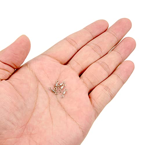 PATIKIL Fishing Barrel Swivels, 40 Pack 335LBS Copper Rolling Hook Line Connector Terminal Tackle for Saltwater Freshwater Fishing, Silver - style: 28 lb
