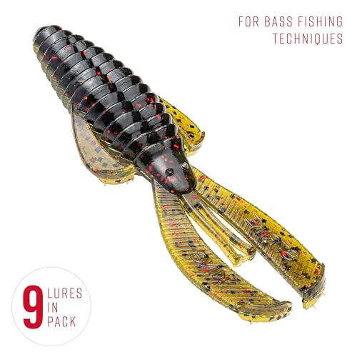 Strike King Rage Bug Fishing Lure, Soft Plastic Grub, Unique Design, Subtle Action - color: California Craw, size: 3"