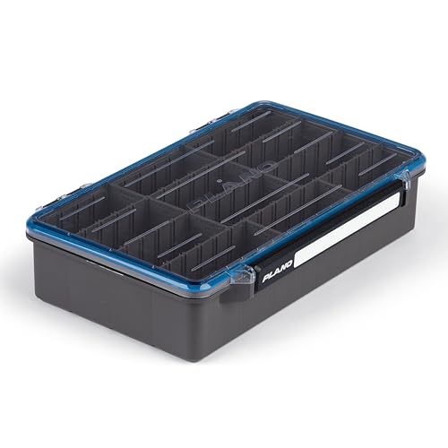 Plano StowAway 3700 Waterproof Deep Stow Tackle Box, IPX7 Waterproof, with Rustricor, Single Latch Design, Transparent DuraView Lid, Stackable Storage for Fishing Bait, Lures and Gear - size: 3700, style: Deep Stow - New Model