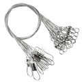 AMYSPORTS Freshwater Wire Fishing Leader Stainless Heavy Duty Wire Leader Fishing Saltwater Rigs Leaders Fishing Steel White Nickel - size: #4 (11.8in-50lb) 30pcs