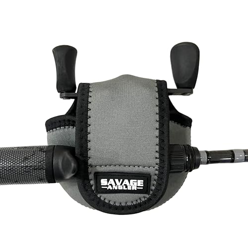 Neoprene Baitcast Reel Cover, Fishing Reel Protector, Fishing Reel Cover, Baitcaster Case, Low Profile Baitcaster Case, Casting Reel Covers, 50 100 200 Series Baistcasters (1, Gray) - color: Gray