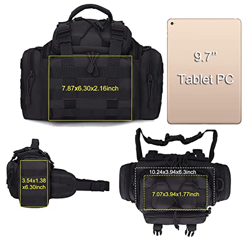 G4Free Outdoor Travel Waist Pack Hiking Fanny Pack Tactical bag Fishing Tackles Black - color: Black