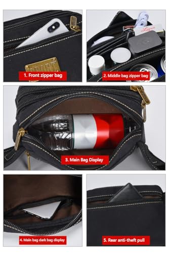 Fanny Pack for Men & Women, Multi-Pockets Zipper Pockets Waist Bag, Belt Bag for Running Cycling Travel Walking Hiking Fishing Camping (Green)