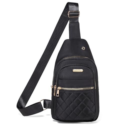 Banelu Small Sling Bag Crossbody Sling Backpack for Women, Small Crossbody Purses Cross Body Bags - Black - color: R Black