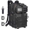 50L Large Military Tactical Backpack Molle Army Assault Pack for Travel Camping Hiking Fishing Backpack for men (black camo) - color: Black Camo