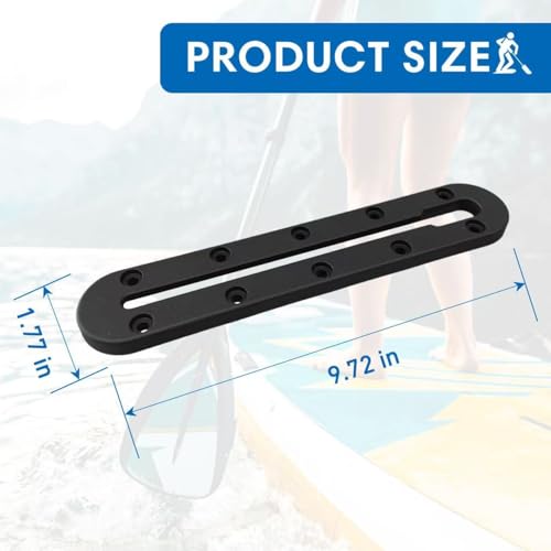 Kayak Track Kayak Low Profile Track,Kayak Rail,Kayak Accessories Mount Track,Kayak Gear Track for Fishing Rod Holder,Kayak Rail Track for Paddle Holders Fish Finder,Cup Holder,Anchor Cleats - size: 9inch2pcs