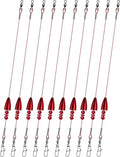 Texas Rigs 10 Pack, Pre-Rigged Bass Fishing Rig with Bullet Weight, Swivel & Snap, Weedless Soft Plastic Rig for Largemouth & Smallmouth Bass - color: Blood, size: 3/4oz