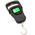 Commercial Grade Heavy Duty Digital 110lb/50kg Capacity Hanging Scale with Backlit and Measuring Tape for Luggage Fish Fishing with Comfortable Handle and Large Hook