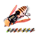 Kingdom Wasp Craw Bait Insect Bionic Floating Fishing Lures Swimbaits Hard Artificial Baits Lure for Freshwater and Saltwater Bass Carp Pike Walleye Fishing ABS Material Carbon Steel Three Book Hook - color: 03, size: 4.2g