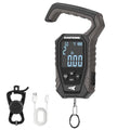 KastKing Weighmaster Mechanical-Digital Fishing Scale with Lip Gripper, 120 lb Capacity, 2.5" Backlit Display, High-Precision Sensor, 9 Weight Memory, Temperature Detection, IPX6 Waterproof - style: C: Black Combo