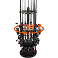 KastKing V16 Rotating Fishing Rod Holder for Garage, Floor Rack Holds Up to 16 Rods & Combos, Space-Saving Pole Organizer with Foam, Durable ABS, Fishing Gear Storage Gift for Men - size: V16 with Rotating Base
