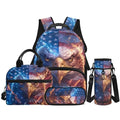 American Flag Eagle Backpack for Boys Kid's School Bag Bookbag with Insulated Lunch Bag and Pen Bag Pencil Case Water Bottle Holder Sling Bag Set - color: American Flag Eagle