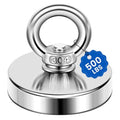 DIYMAG Super Strong Neodymium Fishing Magnets, 500 LBS(227 KG) Pulling Force Rare Earth Magnet with Countersunk Hole Eyebolt Diameter 2.36 in(60mm) for Retrieving in River and Magnetic Fishing - size: 60mm