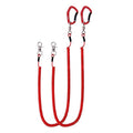 HERCULES M4 Fishing Lanyard, Fishing Pole Tether, Kayak Paddle Leash, Heavy Duty Retractable Coiled Lanyard for Fishing, Rods, Pliers, Boating, Paddles, Kayak - color: Pack of 2 Red, 17.7"