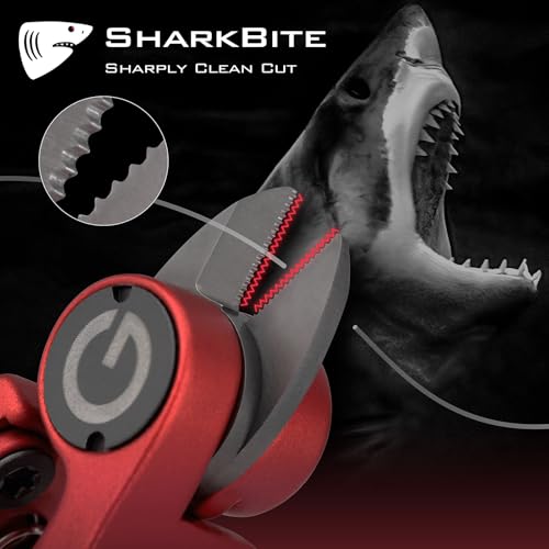 GOMEXUS Sharkbite Fishing Line Cutter with Retractors and Fishing Knot Tying Tool and Hook Eye Cleaner, Fly Fishing Nippers - color: Blue