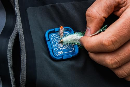 Cling Fishing Products Mag Grab® Mini – Compact Magnetic Fly Holder/Fly Patch & Organizer for Fly Fishing Vest, hat, Waders and Fishing Packs (Center of Attention, Deep Green) - color: Deep Green, style: Center of Attention