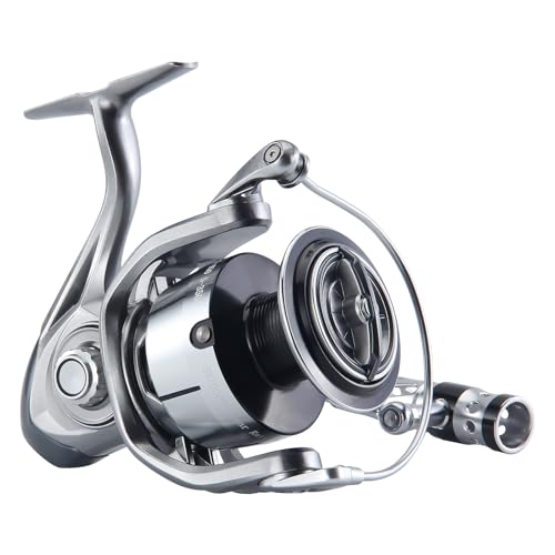 HAUT TON Spinning Reel 8000/9000/10000/12000/14000,6+1BB Metal Surf Fishing Reels,4.8:1 Gear Ratio 55lbs Drag Heavy Long Casting Inshore Saltwater Monster Fish - size: 6000, style: Ht-sw