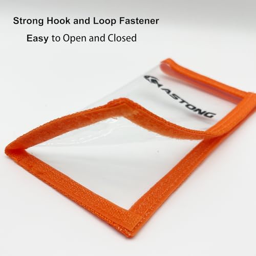 Clear PVC Fishing Lure Wraps 4/10 Pack See-through Lure Covers Durable Fishing Hook Bait Storage Protectors Keeps Children, Pets and Fishermen from Sharp Hook 2 Size (4Pcs(2M+2L), Orange) - color: Orange, style: 4pcs(2m+2l)