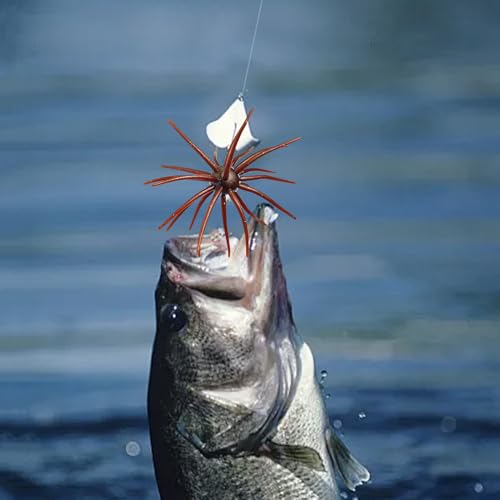 Tentacle Creature Lure Floating Fishing Lures Soft Artificial Baits for Bass Fishing - color: Flash brown