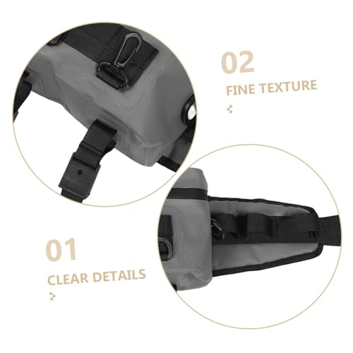 Mikikit Fishing Sling Bag Rod Holder Fly Fishing Hip Pack Small Tackle Bag for Hiking Boating and Outdoor Activities