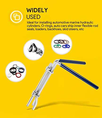 3 Pack Hydraulic Seal Installation Tools, Hydraulic Cylinder Piston Repair Seal Kit, U-Cup Rod Seal Installation Tool Kits Upgraded Seal Twistor Install Tool Set - size: pkg of 3