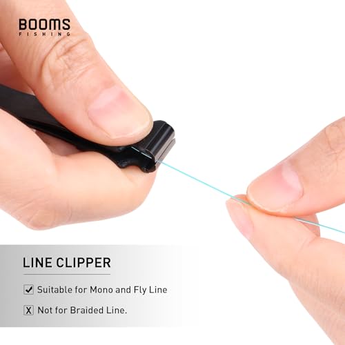 Booms Fishing FC2 Fishing Knot Tying Tool, Fly Fishing Line Cutter, Fishing Clippers with Retractor - color: Black #2