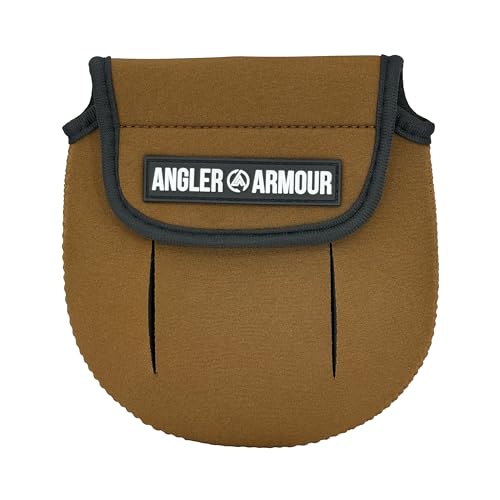 Angler Armour Spinning Reel Cover, Fishing Reel Case, Fishing Reel Cover, Spinning Reel Sleeve, Spinning Reel Case, Spinning Reel Protector, Fits 1000, 2000, 3000, 3500 Series Reels (Brown) - color: Brown