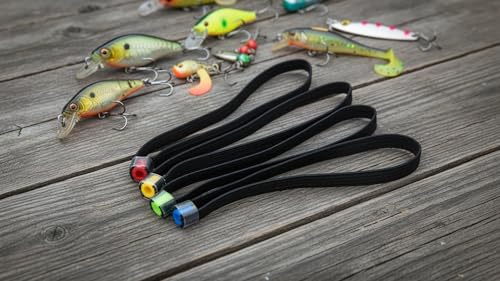 4PCS Fishing Tippet Ring Elastic Fabric Fishing Tippet Spool Ring Fish Wire Loop Tackle Accessory