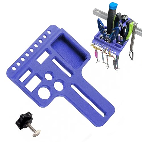 Kayak Fishing Tool Holder, No-Drill T-Track Mount, Reinforced PETG, Fits Standard T-Track Kayaks, Secure Pliers/Knife/Gear Storage, Kayak Accessories for Fishing, Blue - color: Blue