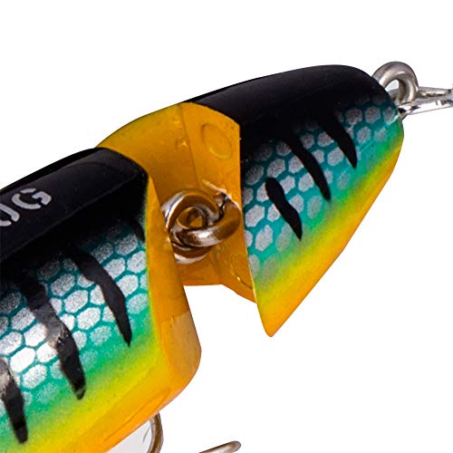 Arbogast Jitterbug Topwater Bass Fishing Lure - Excellent for Night Fishing - color: Perch, size: 3 1/2", 5/8 oz