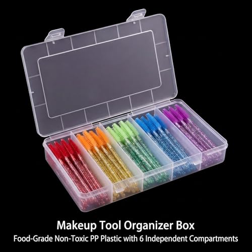 QFGasre 6 Grids Clear Plastic Fishing Tackle Box Tackle Box Organizer with Dividers Craft Storage Containers for Fishing Gear Crafts Beads Earrings Jewelry Screws Nails Pins Small Parts Storage Organi