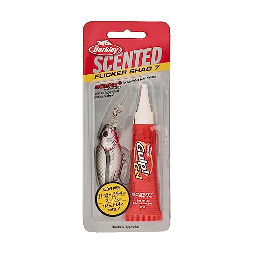 Berkley Scented Flicker Shad Fishing Hard Bait - color: Black Silver (Single), size: 3/16 oz, 2"