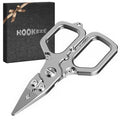 HOOK-EZE Titanium Fishing Pliers, 4.1" Saltwater Resistant Fishing Scissors,Tungsten Cutters, Knot Tying Tool with Lanyard, Split Ring Hook Remover, Gifts for Men