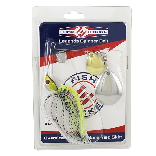 Luck E Strike Jimmy Houston Legends Spinner Bait with Colorado Blades (1/2 Ounce Spinnerbait) 5/0 Hook - color: SX Shad