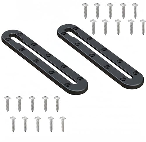 Kayak Track Kayak Low Profile Track,Kayak Rail,Kayak Accessories Mount Track,Kayak Gear Track for Fishing Rod Holder,Kayak Rail Track for Paddle Holders Fish Finder,Cup Holder,Anchor Cleats - size: 9inch2pcs