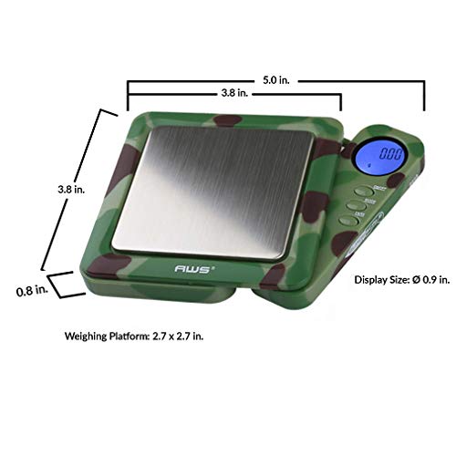 American Weigh Scales 650g x 0.1g Digital Pocket Gram Scale-Blade Series | Precision Mini Scale 0.1g Accuracy, Pocket Scale for Kitchen, Gold, Gems & Coin Scale, Smart Digital & Compact Scale - color: Camo, size: 650g x 0.1g