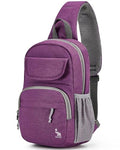 OIWAS Sling Bag Crossbody Backpack for Men, One Strap Backpack Hiking Daypack Chest Bag for Women - color: Purple
