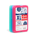 Cool Coolers by Fit & Fresh 4 Pack XL Slim Ice Packs, Quick Freeze Space Saving Reusable Ice Packs for Lunch Boxes or Coolers - color: Multi (4 Pack)