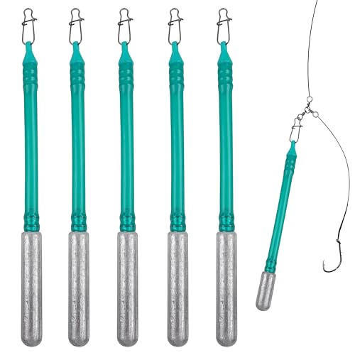 Dragging Weights for Catfishing Trolling, Drifting Dragging Sinkers No Snag Sinker for Bottom Bouncing Catfish Fishing Slip Stick Catfish Dragging Weights - size: 4oz-5pcs