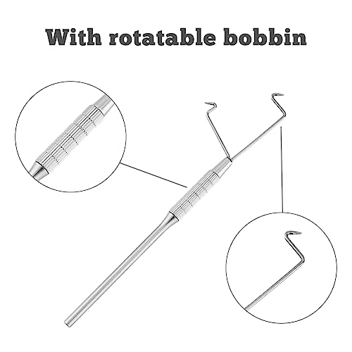 SUPERFINDINGS Stainless Steel and Brass Fishing Tying Tools Platinum Tying Kit 128x27x6mm Knot Whip Finisher with Bobbin Thread Holder Knot Tying Tool for Fishing Accessories